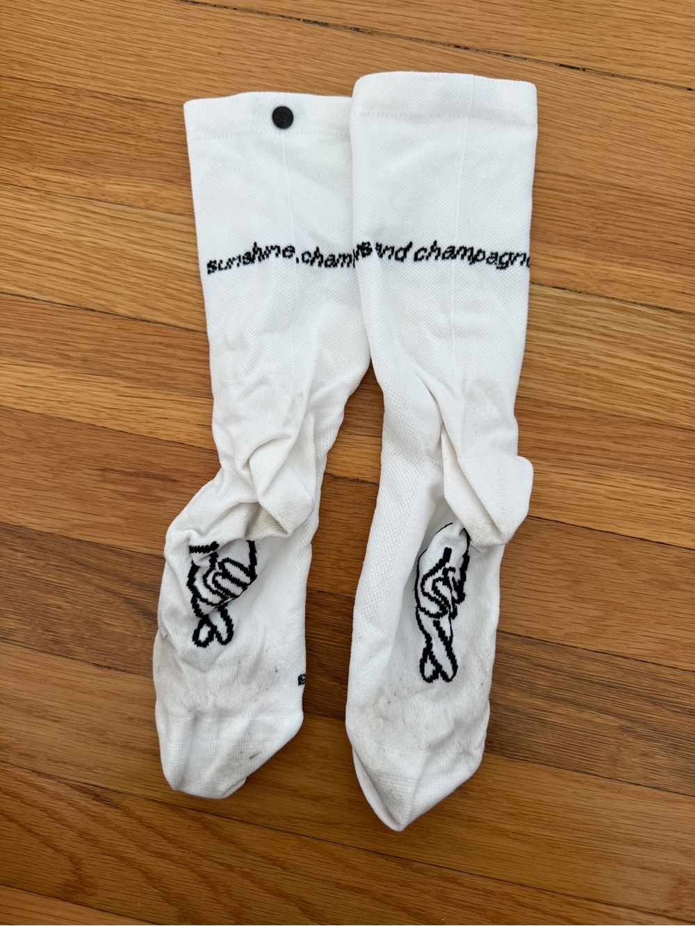 Fingers Crossed sunshine champagne cycling socks 35-38